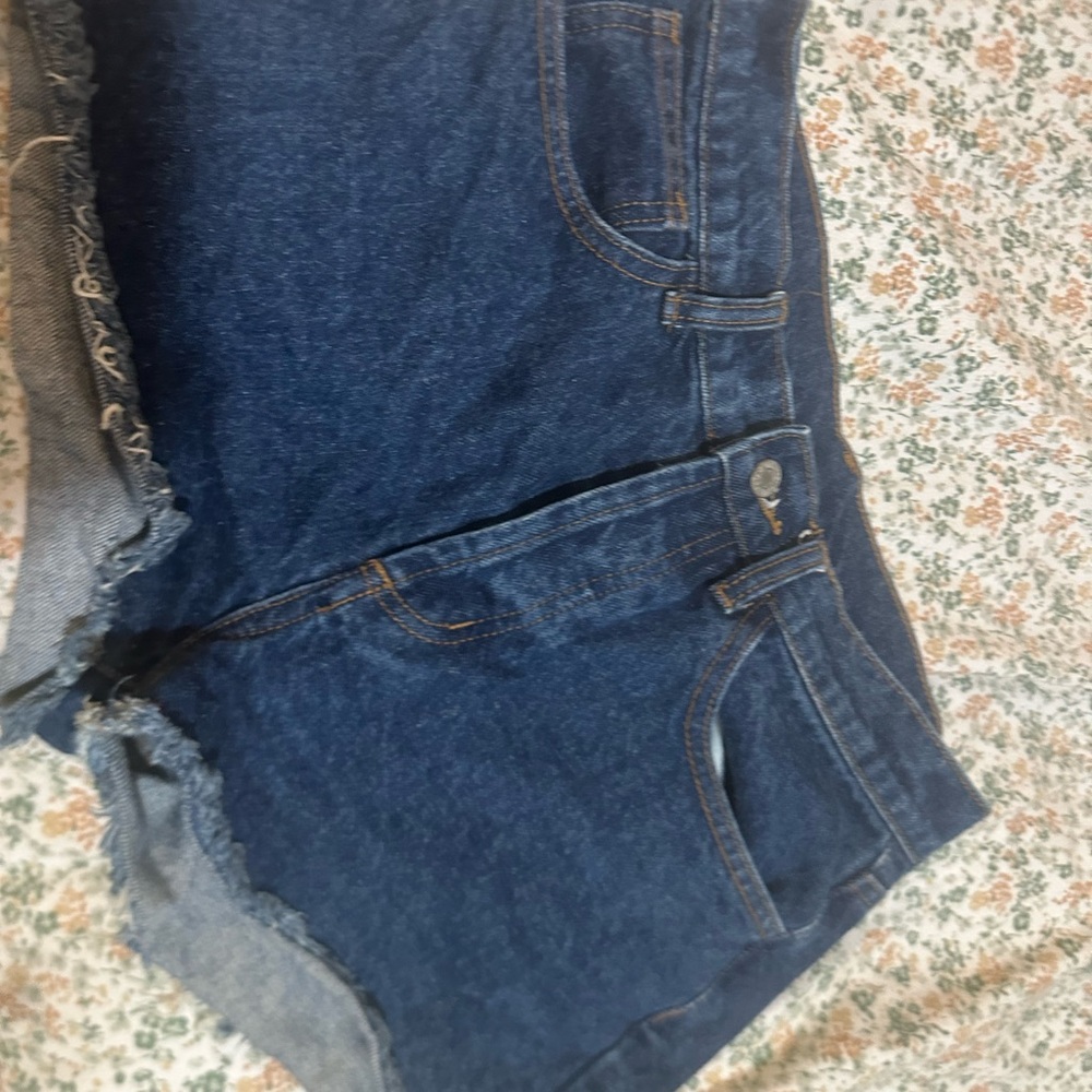 Dark Blue Denim Shorts
